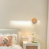 Minimalist solid wood strip LED wall light