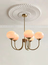 Cream Bauhaus Glass Chandelier