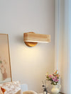 Solid wood LED wall light