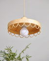 Medieval style solid wood rattan chandelier