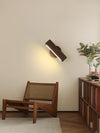 Solid wood LED wall light