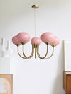 Cream Bauhaus Glass Chandelier