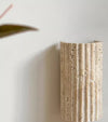 Japanese style yellow travertine stripe bedroom corridor wall lamp
