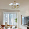 Cream Bauhaus Glass Chandelier