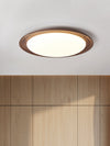 Ultra-thin walnut bedroom ceiling lamp