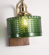 Japanese style retro glass bedroom bedside wall lamp