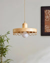 Medieval style solid wood rattan chandelier