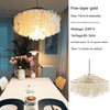 French style living room shell chandelier