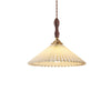 Vintage Pleated Chandelier Walnut