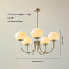 Cream Bauhaus Glass Chandelier