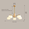 Solid wood cream style cotton chandelier