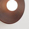 Vintage solid wood disc wall lamp