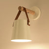 Nordic personalized leather belt bedroom wall lamp