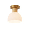 Cream style solid wood ceiling lamp