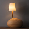 Medieval style solid wood bedroom table lamp