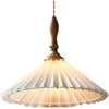 Vintage Pleated Chandelier Walnut