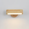 Solid wood LED wall light