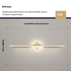 Creative geometric long strip mirror front wall lamp