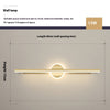 Creative geometric long strip mirror front wall lamp