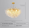 French light luxury glass living room chandelier