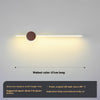 Minimalist solid wood strip LED wall light