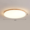 Ultra-thin solid wood LED ceiling light