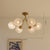 American all-copper glass bedroom chandelier