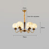 French solid wood fabric chandelier