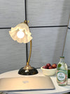 French retro flower glass table lamp