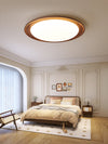 Ultra-thin walnut bedroom ceiling lamp