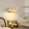 Solid wood LED wall light