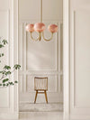 Cream Bauhaus Glass Chandelier