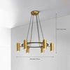 Retro golden wrought iron chandelier