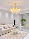 French light luxury glass living room chandelier