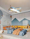 Log Macaron Color Airplane Children's Room Chandelier