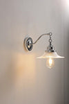 French retro glass bedroom bedside corridor wall lamp