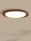 Ultra-thin walnut bedroom ceiling lamp