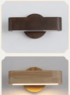 Solid wood LED wall light