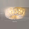Cream style feather bedroom ceiling lamp