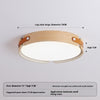 Japanese style solid wood round bedroom ceiling lamp