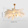 Ostrich Feather Bedroom Chandelier