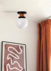 Japanese retro glass ball aisle ceiling lamp