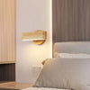 Solid wood LED wall light