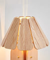 Wabi-sabi style solid wood bedroom table lamp