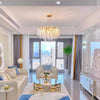 Creative golden tree branch crystal living room bedroom chandelier