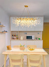 French light luxury glass living room chandelier