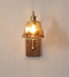 Vintage Walnut Corridor Bedside Wall Lamp