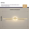 Creative geometric long strip mirror front wall lamp