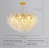 French light luxury glass living room chandelier