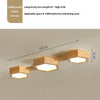 Creative solid wood LED ceiling lamp